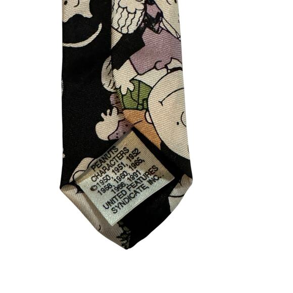 Cervantes Snoopy Charlie Brown Linus Lucy Cartoon Vintage Necktie 100% Silk - Picture 8 of 8